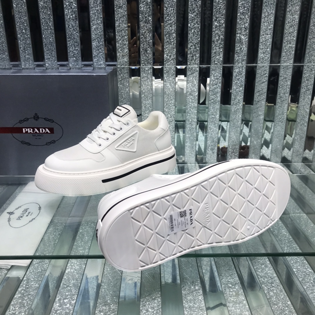 Prada Logo Sneakers In White - EUR FASHION