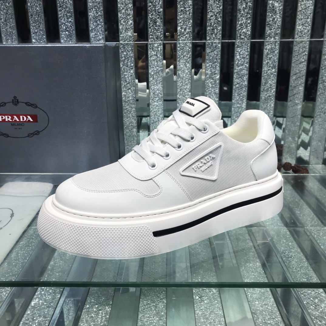 Prada Logo Sneakers In White - EUR FASHION