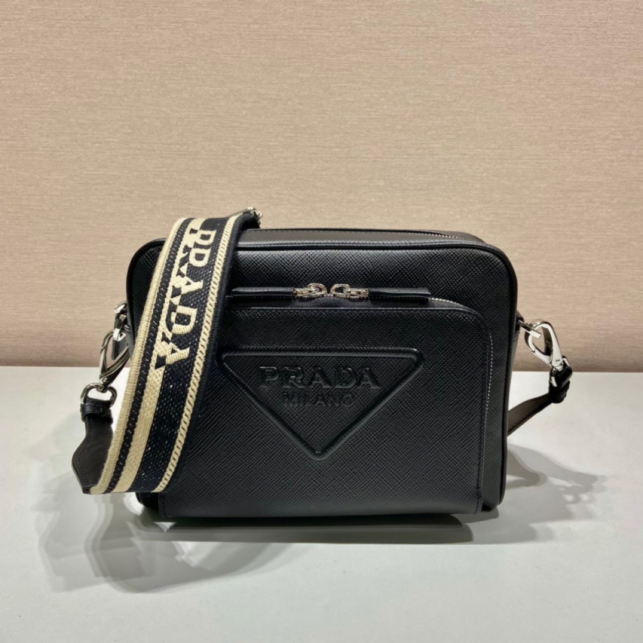 Prada Saffiano Leather Shoulder Bag(24-18-6cm) - EUR FASHION