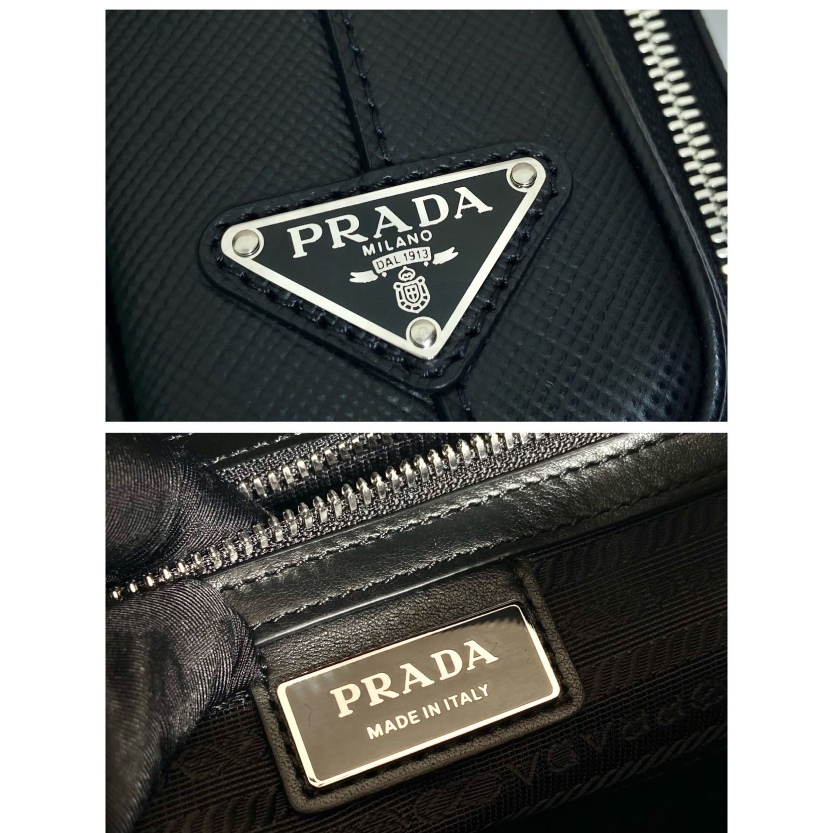 Prada Saffiano Leather Shoulder Bag(24-18-6cm) - EUR FASHION