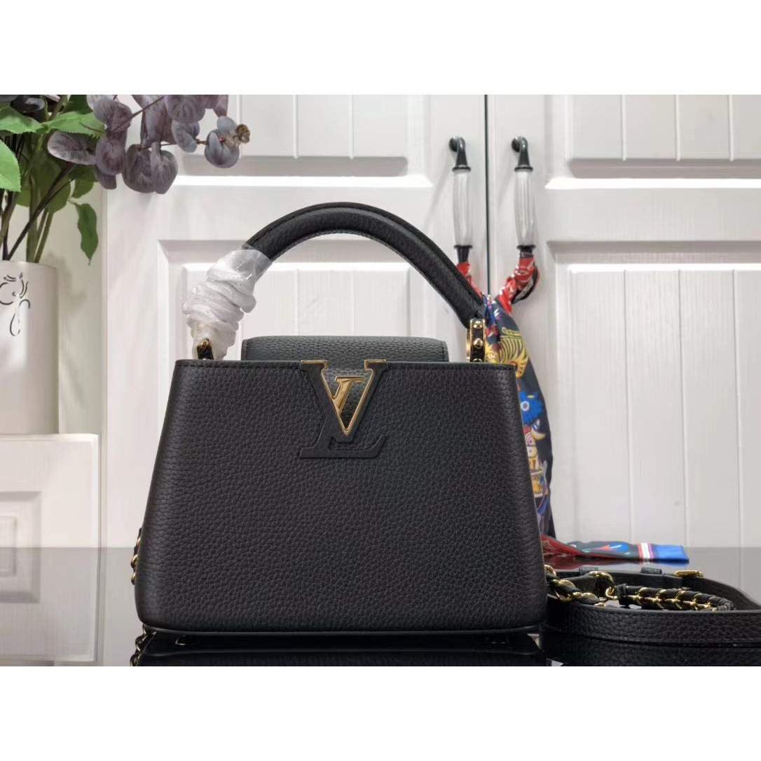 Louis Vuitton Capucines Mini Handbag In Black(21 x 14 x 8 cm) - EUR FASHION