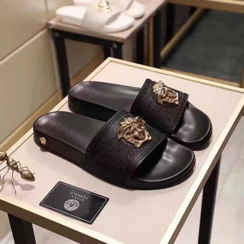 Versace Baroque Medusa Slides  - EUR FASHION