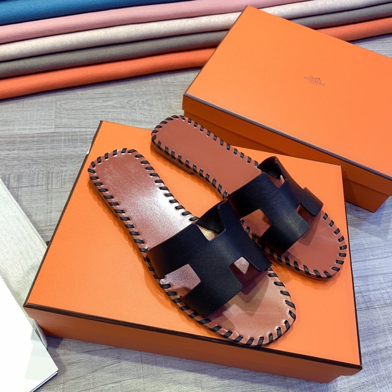 Hermes Leather Oran Sandals - EUR FASHION