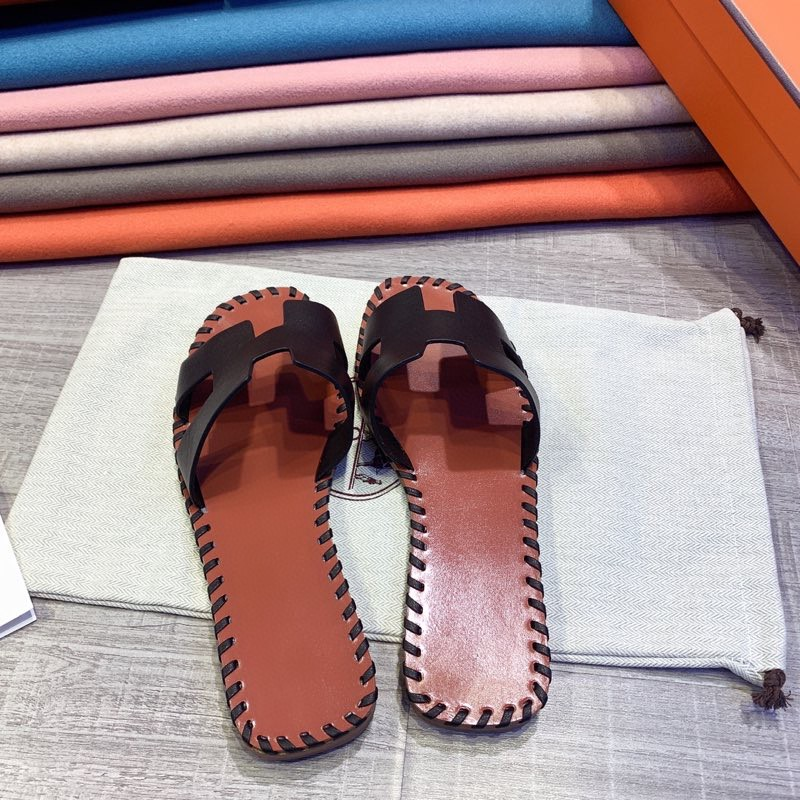 Hermes Leather Oran Sandals - EUR FASHION