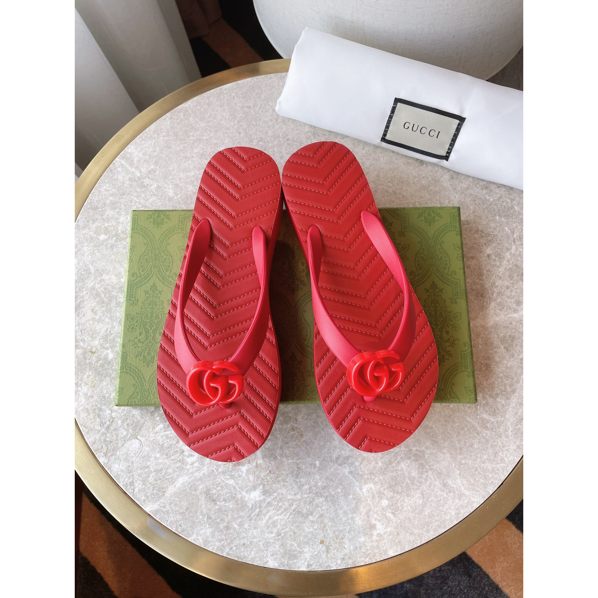 Gucci Thong Sandal With Double G - EUR FASHION