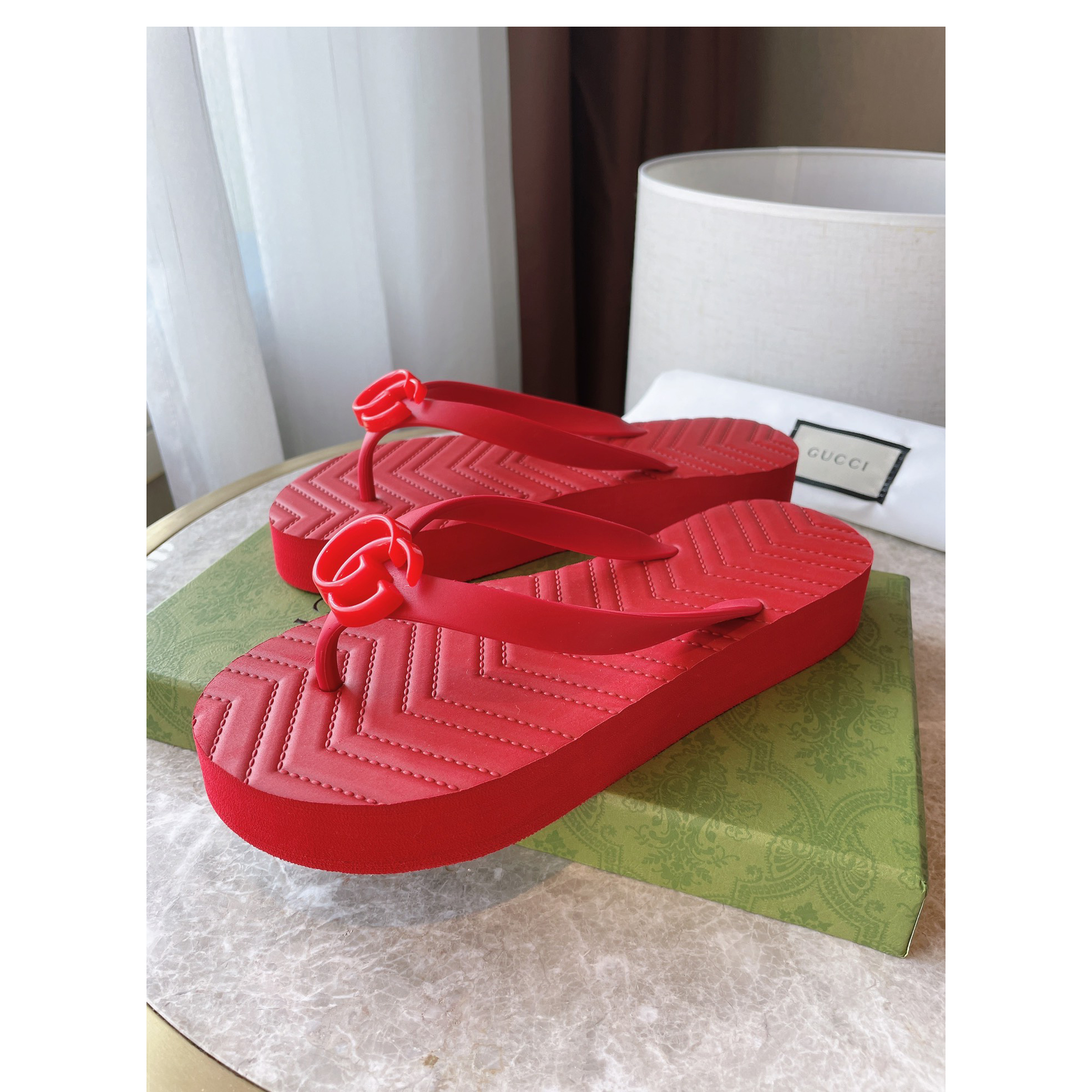 Gucci Thong Sandal With Double G - EUR FASHION