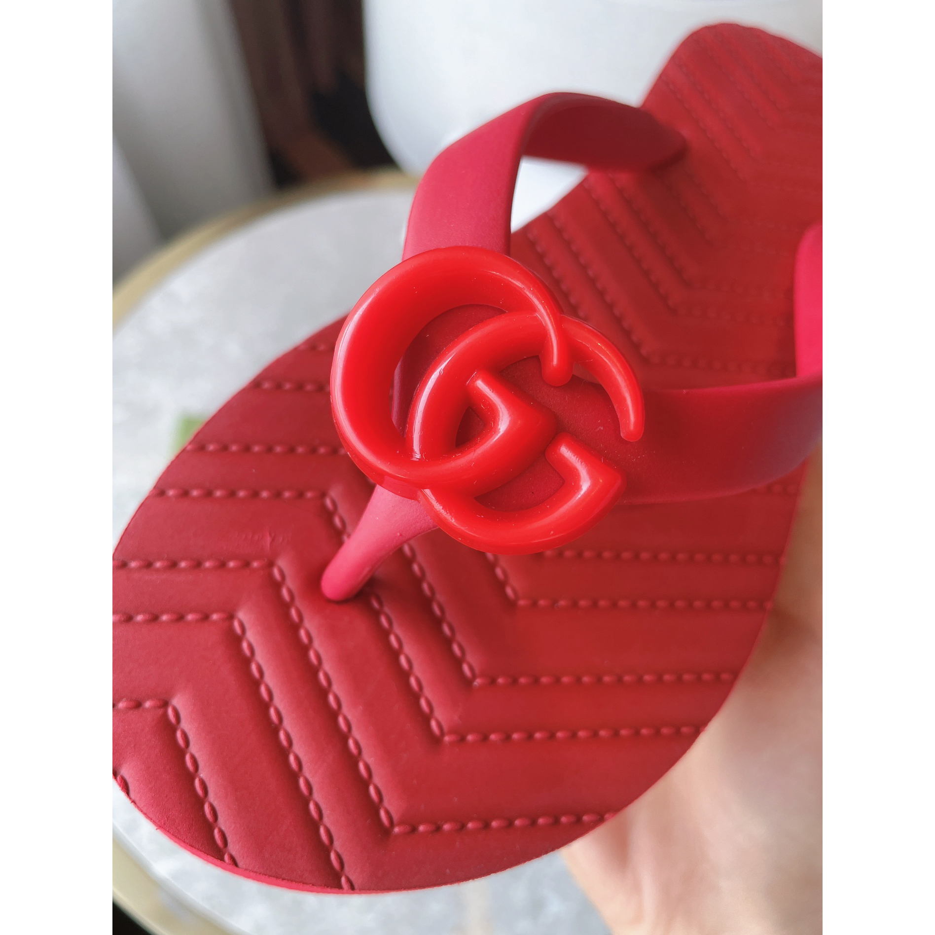 Gucci Thong Sandal With Double G - EUR FASHION