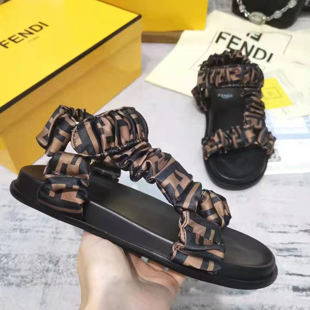 Fendi FF Print Flat Women Sandal - EUR FASHION