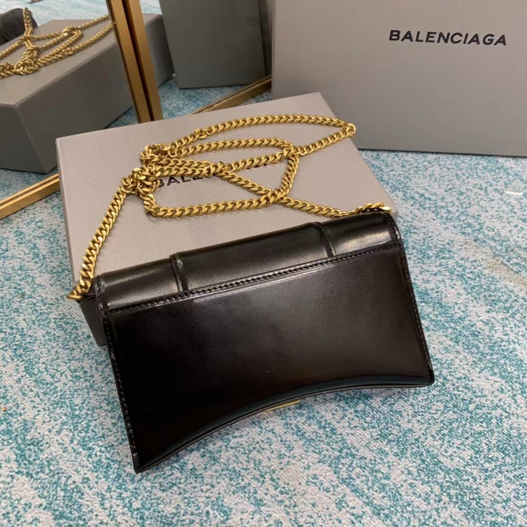 Balenciaga Hourglass Wallet On Chain (19.5-12-5cm) - EUR FASHION