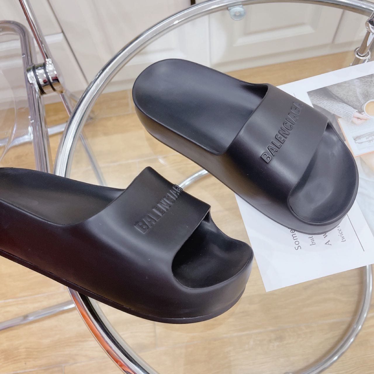 Balenciaga Logo Slide Sandal - EUR FASHION