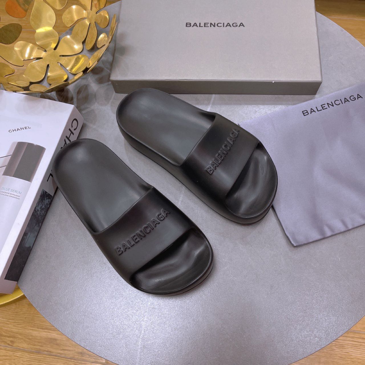 Balenciaga Logo Slide Sandal - EUR FASHION