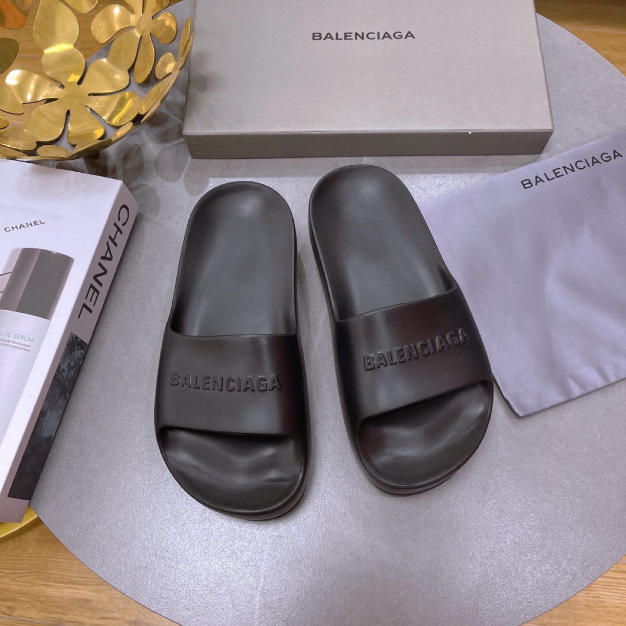 Balenciaga Logo Slide Sandal - EUR FASHION