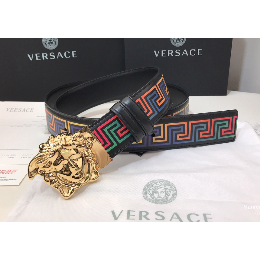 Versace Barocco Print Palazzo 40 MM Belt  - EUR FASHION