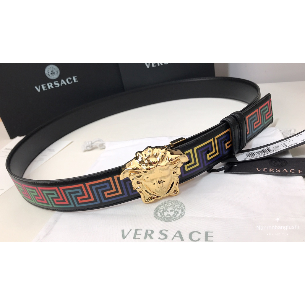 Versace Barocco Print Palazzo 40 MM Belt  - EUR FASHION