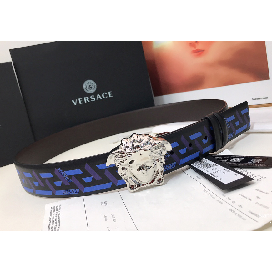 Versace La Greca Print 40 MM Belt  - EUR FASHION