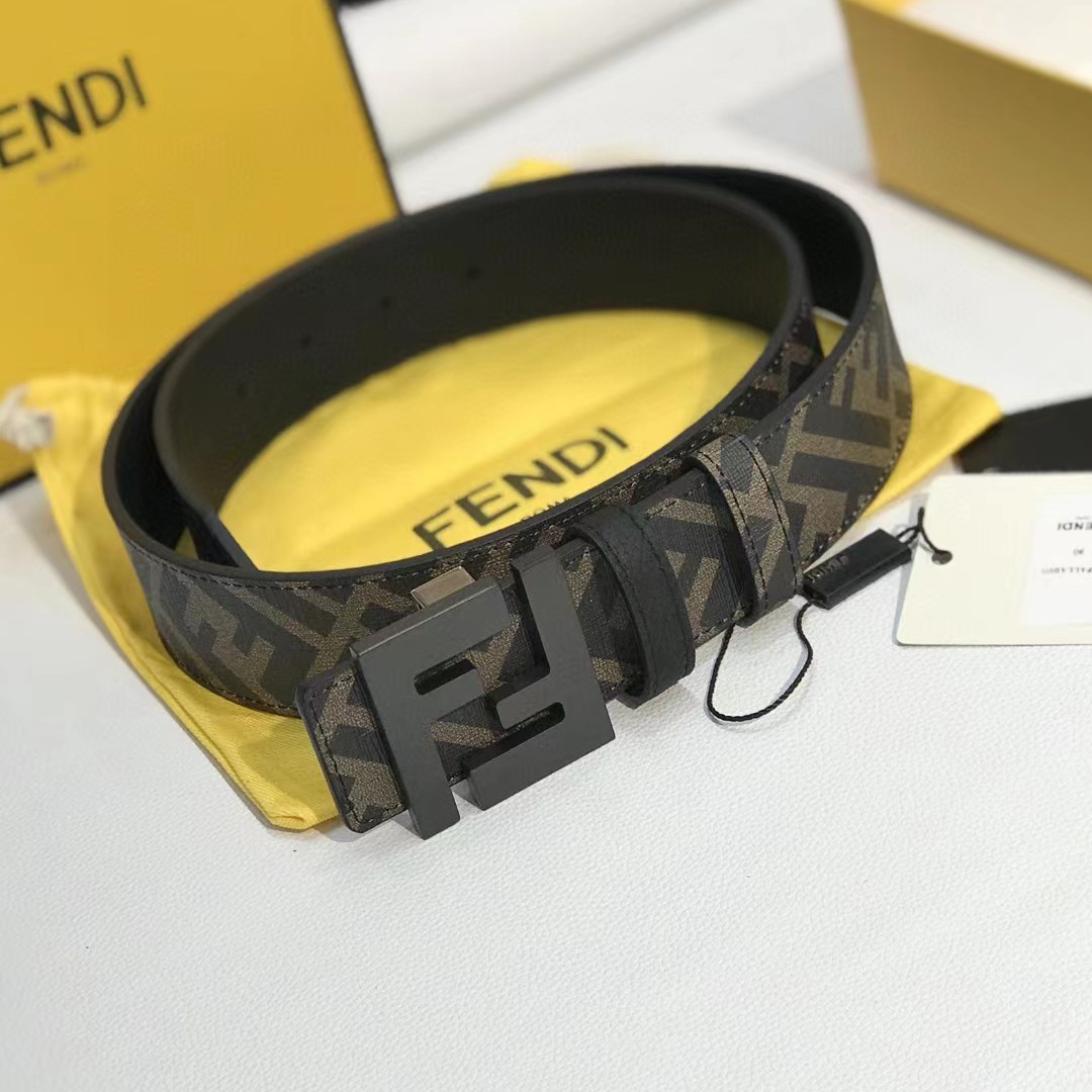 Fendi Leather Belt With FF Buckle - EUR FASHION