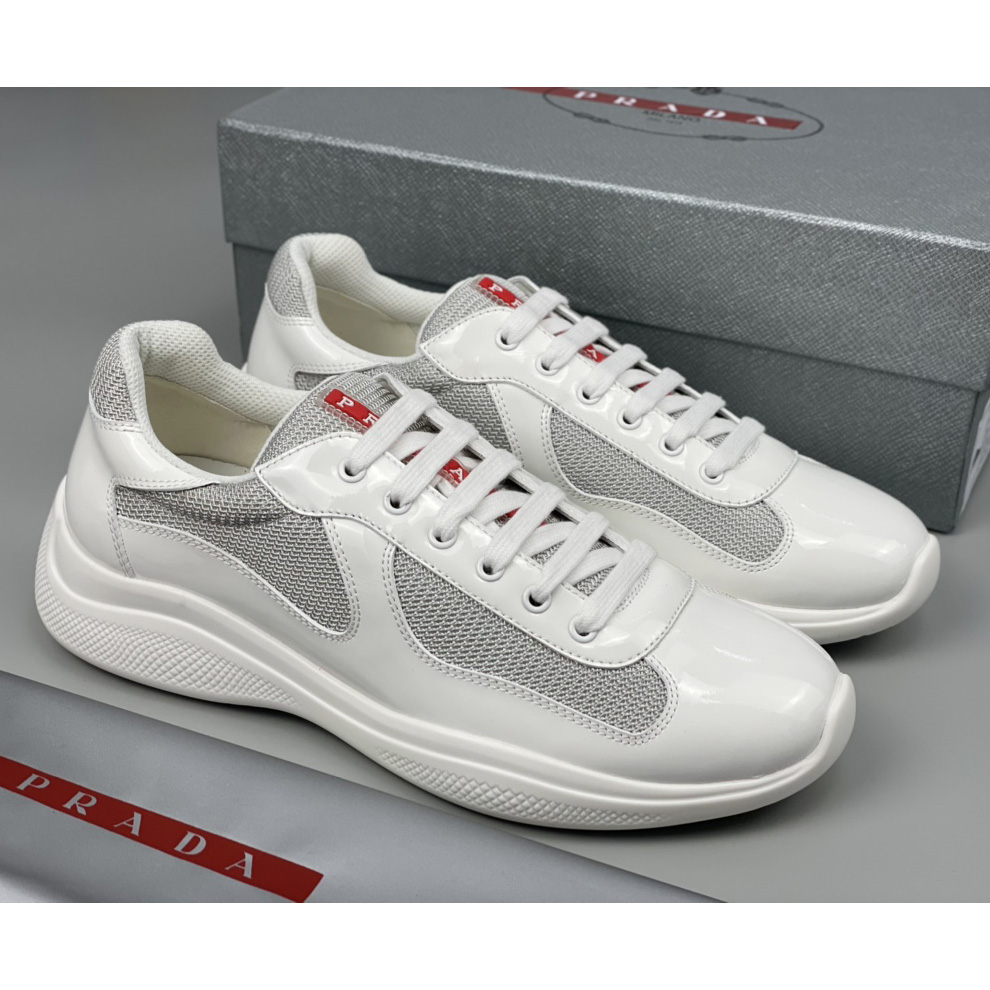 Prada Male America's Cup Sneaker In White(Upon UK Size) - EUR FASHION