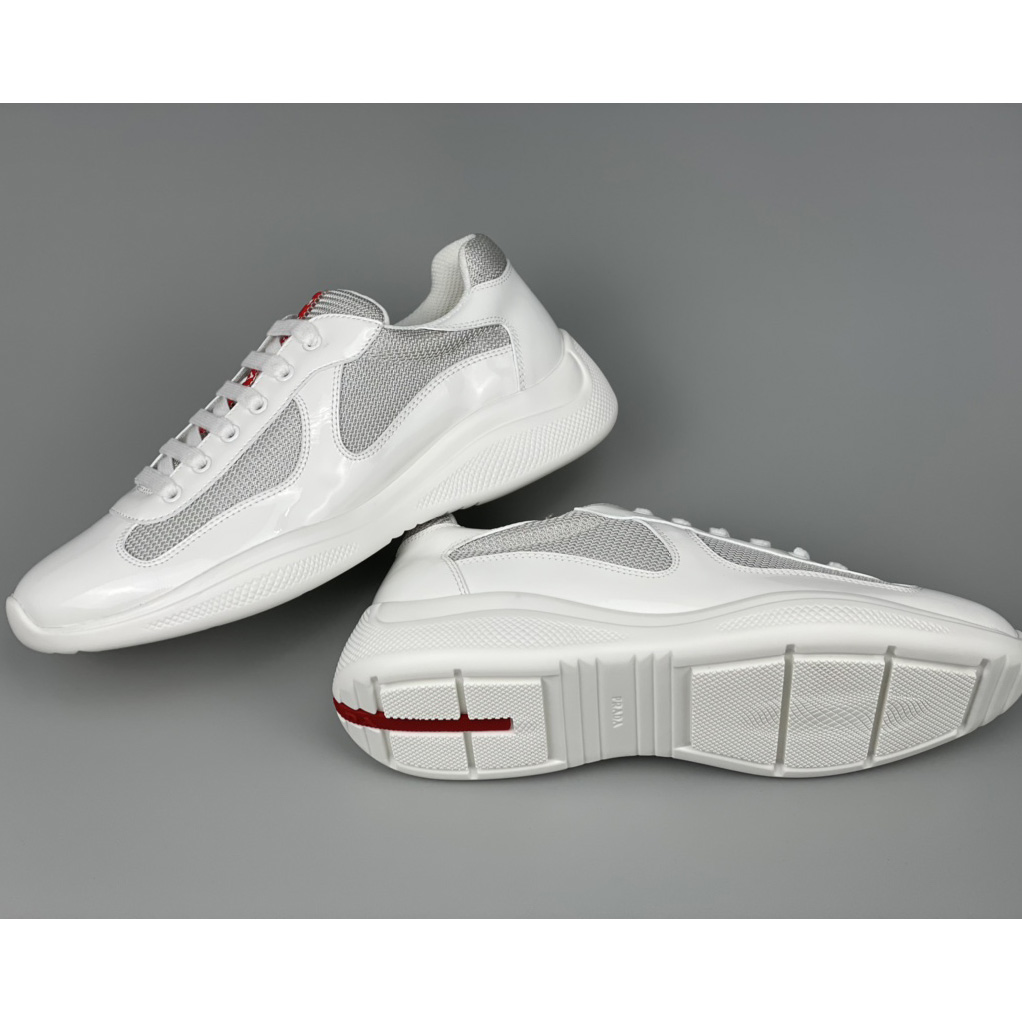 Prada Male America's Cup Sneaker In White(Upon UK Size) - EUR FASHION