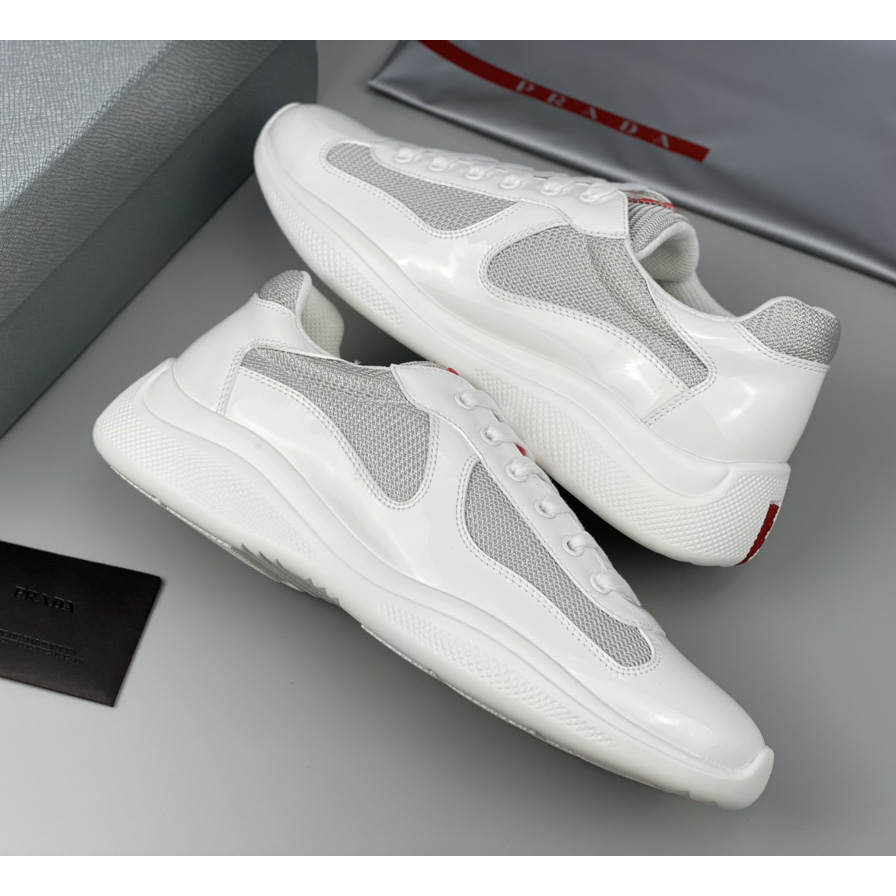 Prada Male America's Cup Sneaker In White(Upon UK Size) - EUR FASHION