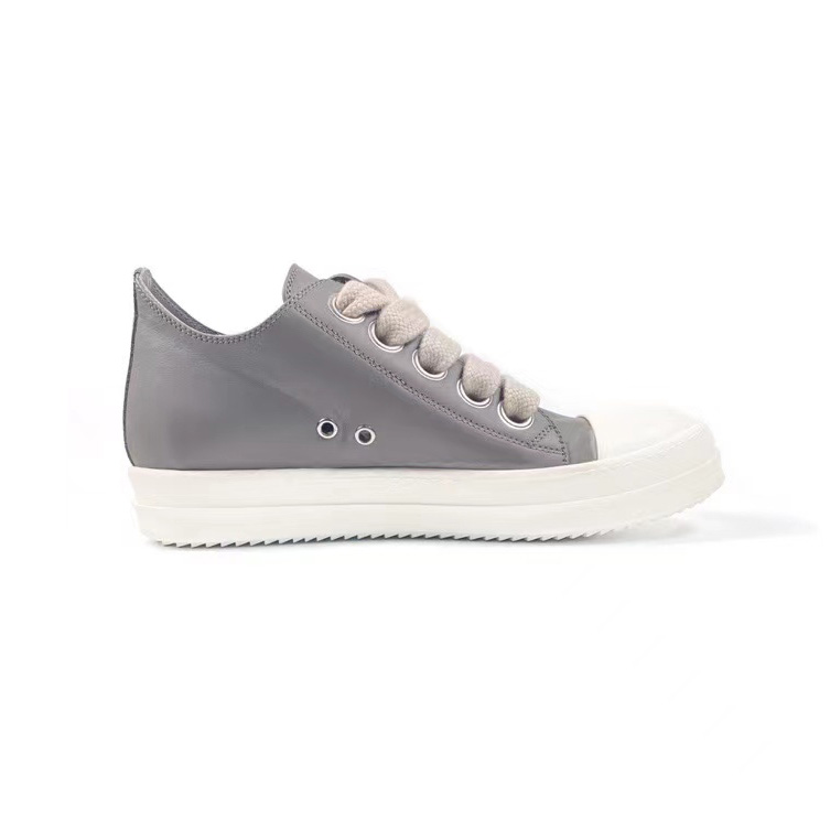 Rick Owens Taupe Calfskin Low Sneakers - EUR FASHION