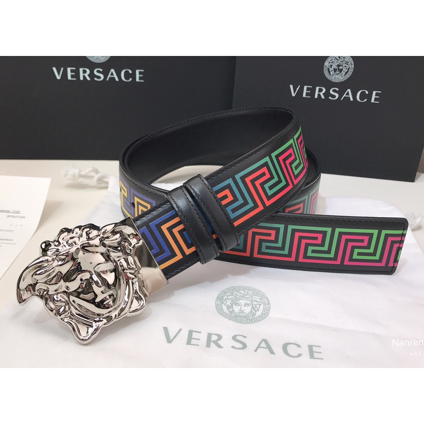 Versace Barocco Print Palazzo 40 MM Belt  - EUR FASHION