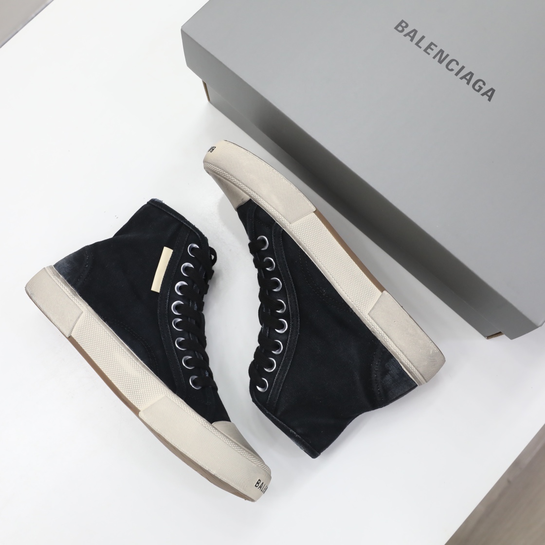 Balenciaga Men's  Paris High Top Sneaker In Black - EUR FASHION