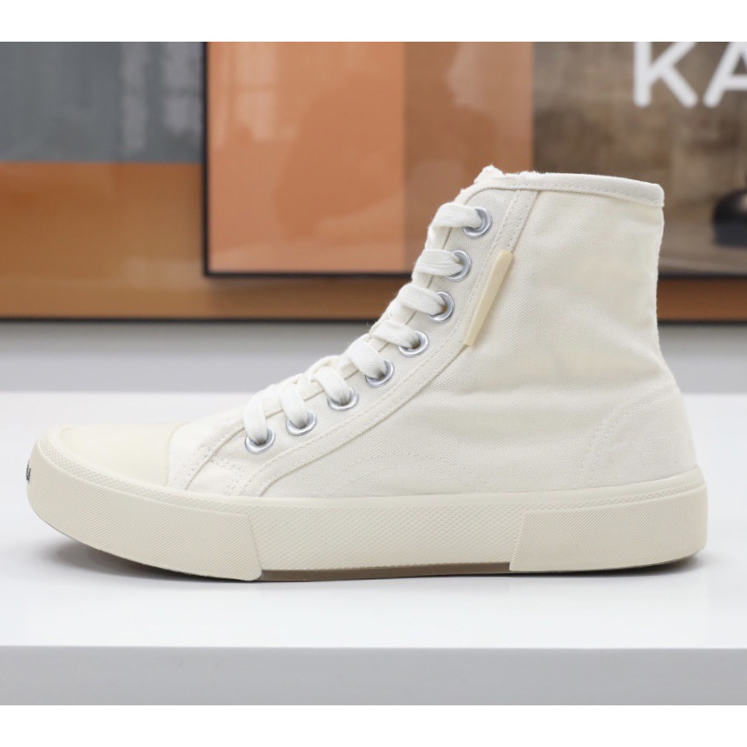 Balenciaga Men's  Paris High Top Sneaker In White - EUR FASHION