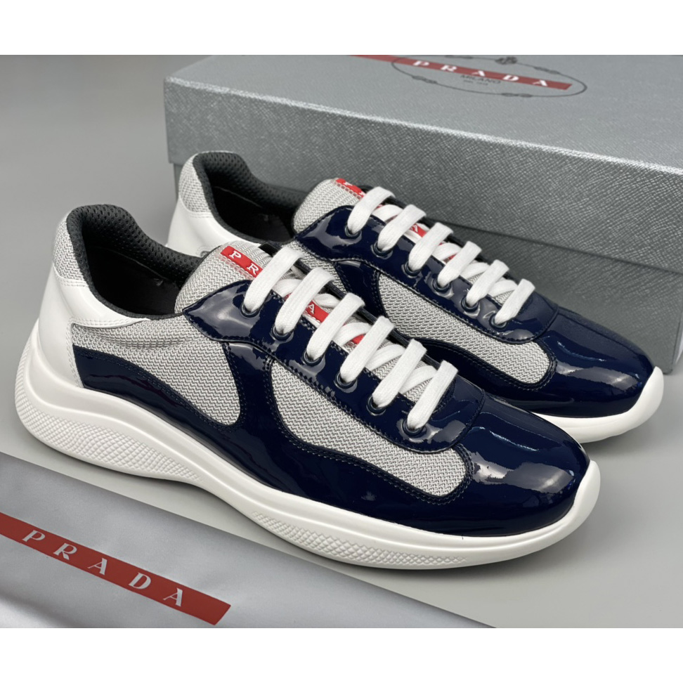 Prada Male America's Cup Sneaker In Blue(upon uk size) - EUR FASHION