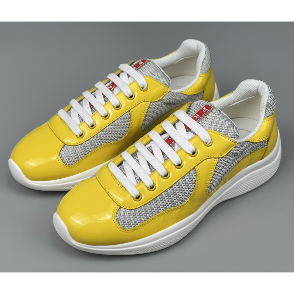 Prada Male America's Cup Sneaker In Yellow - EUR FASHION