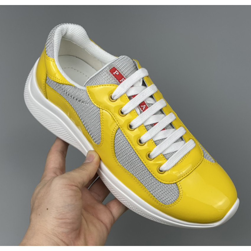 Prada Male America's Cup Sneaker In Yellow - EUR FASHION