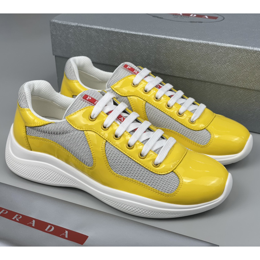 Prada Male America's Cup Sneaker In Yellow - EUR FASHION