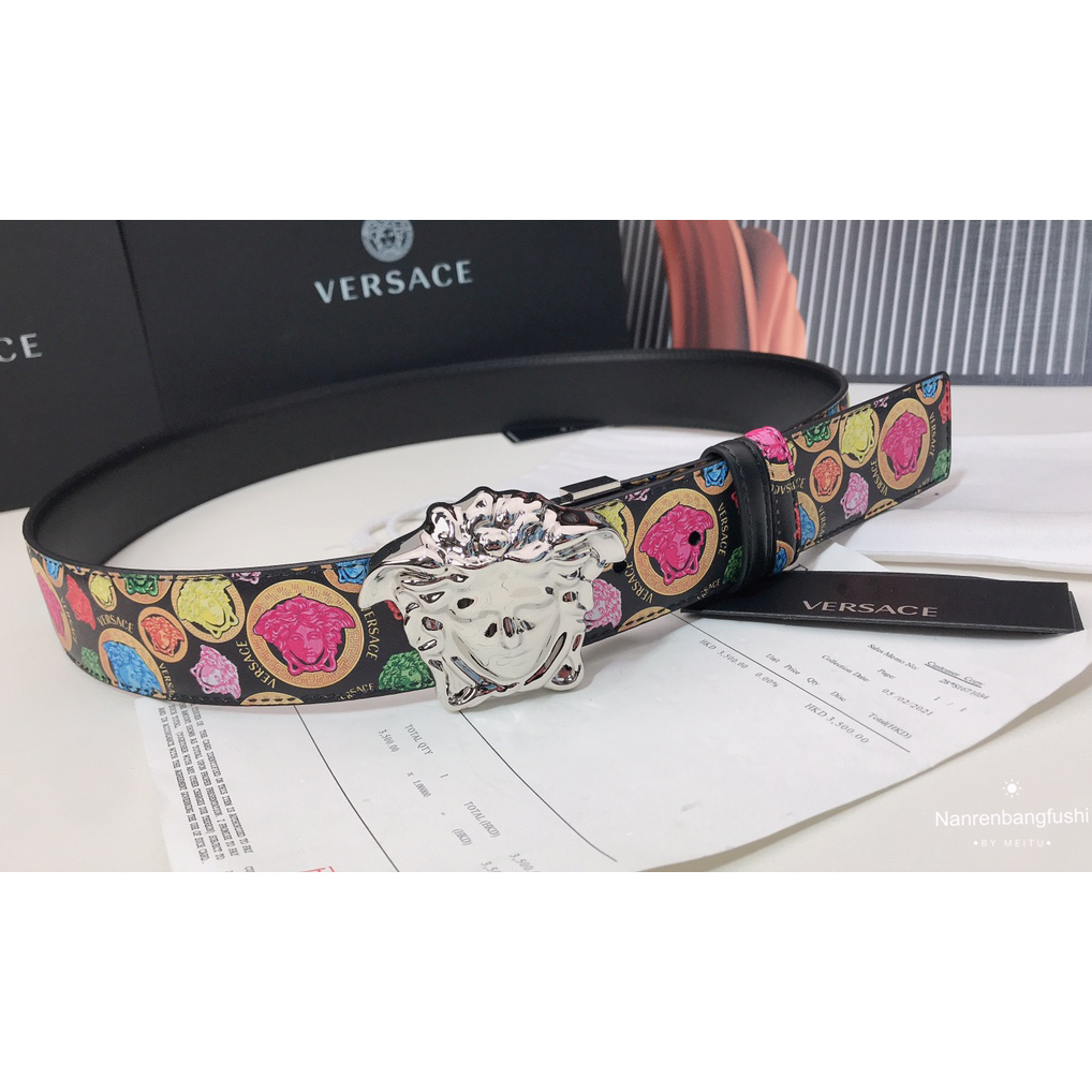 Versace Medusa Print 40 MM Belt  - EUR FASHION