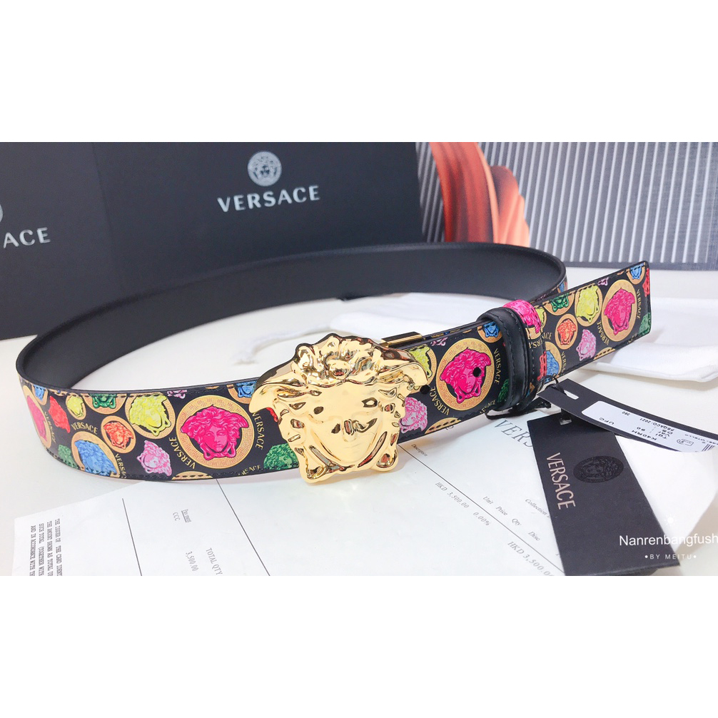 Versace Medusa Print 40 MM Belt  - EUR FASHION