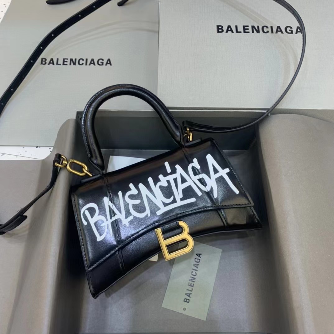 Balenciaga Logo Print Leather Handbag(19-11-8 cm) - EUR FASHION