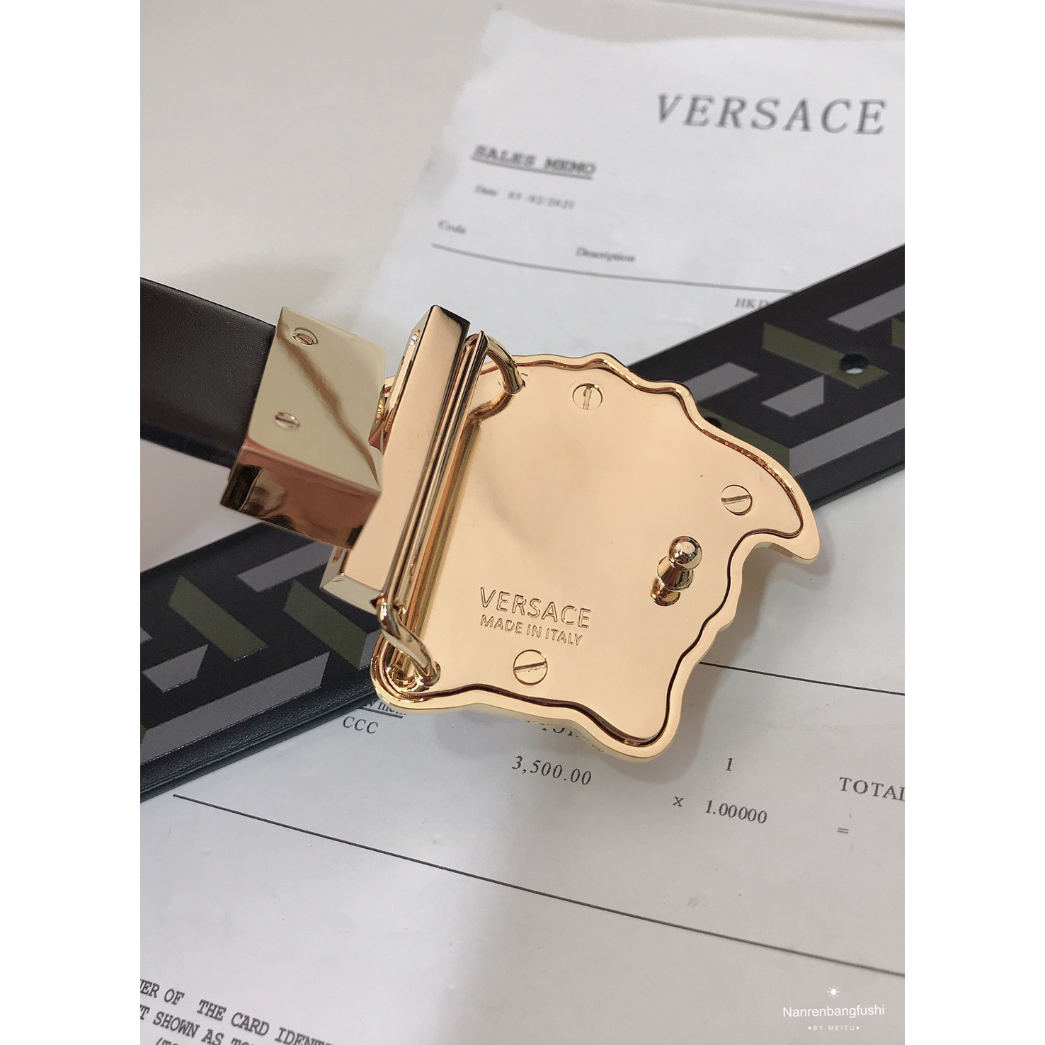 Versace La Greca Print 40 MM Belt  - EUR FASHION