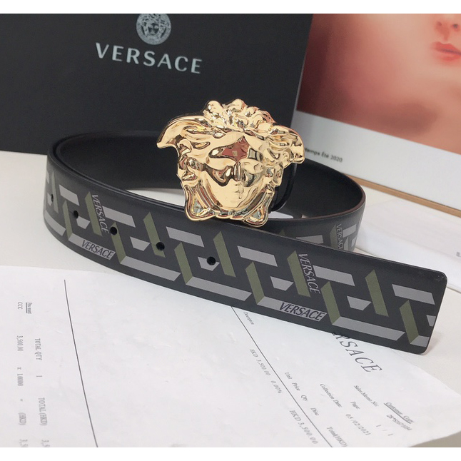 Versace La Greca Print 40 MM Belt  - EUR FASHION