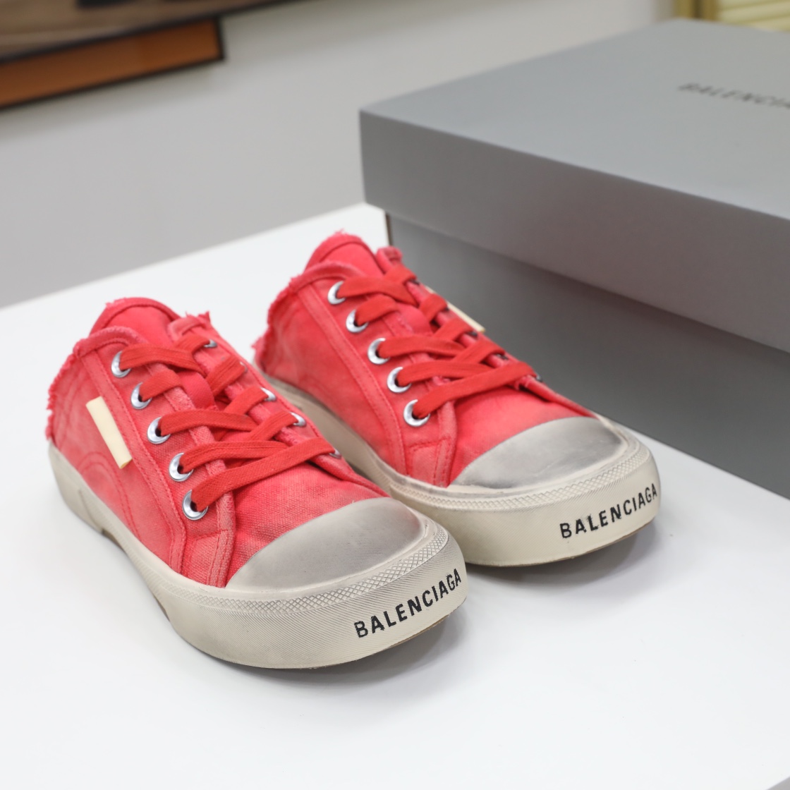 Balenciaga Men's Paris Sneaker Mule In Red - EUR FASHION