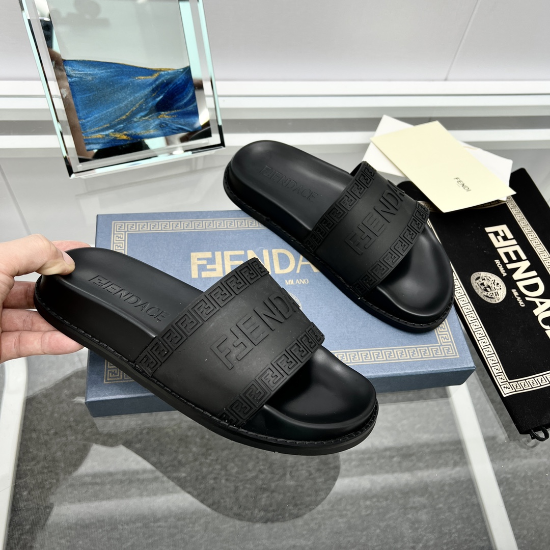 Versace x Fendi Fendace Logo  Sliders - EUR FASHION