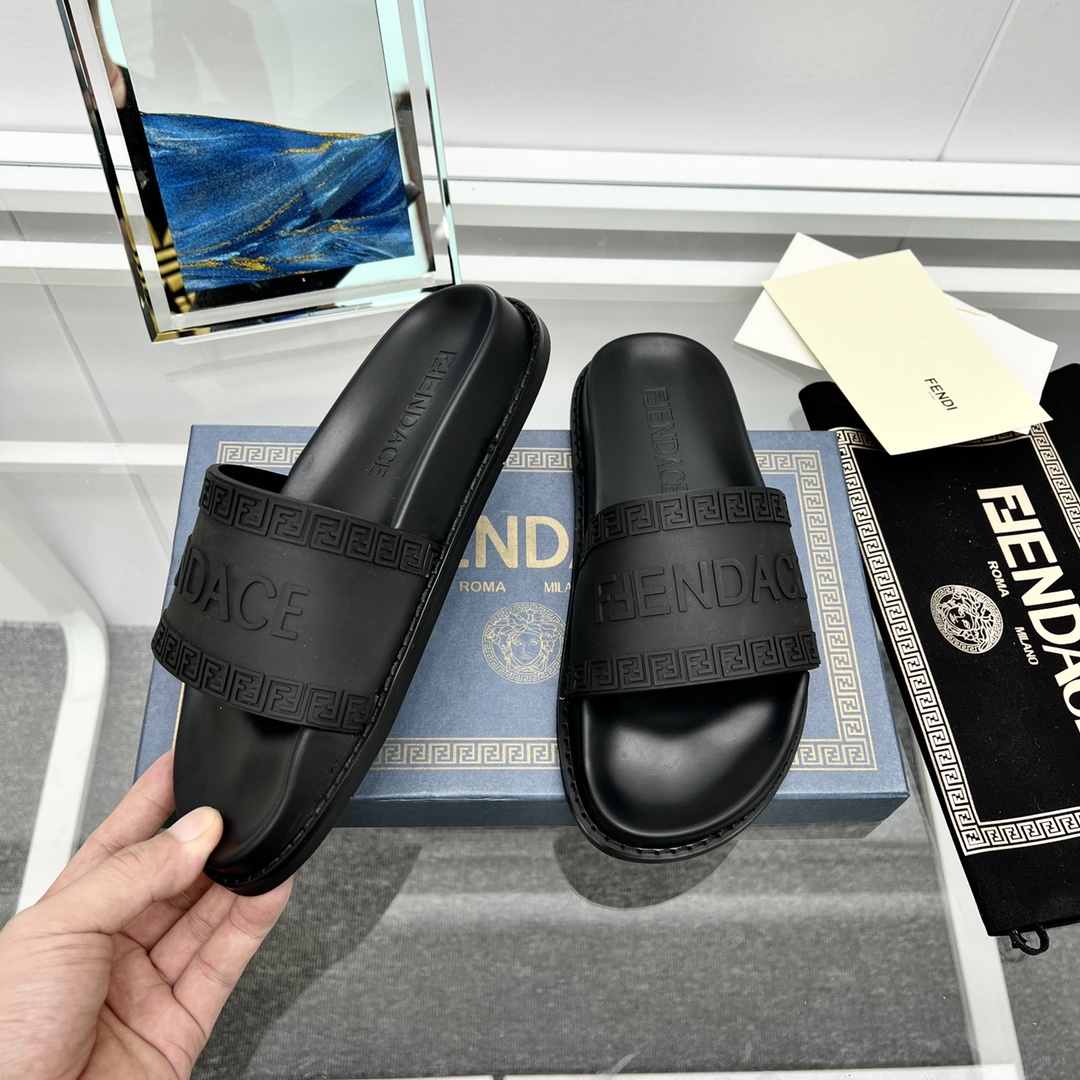 Versace x Fendi Fendace Logo  Sliders - EUR FASHION