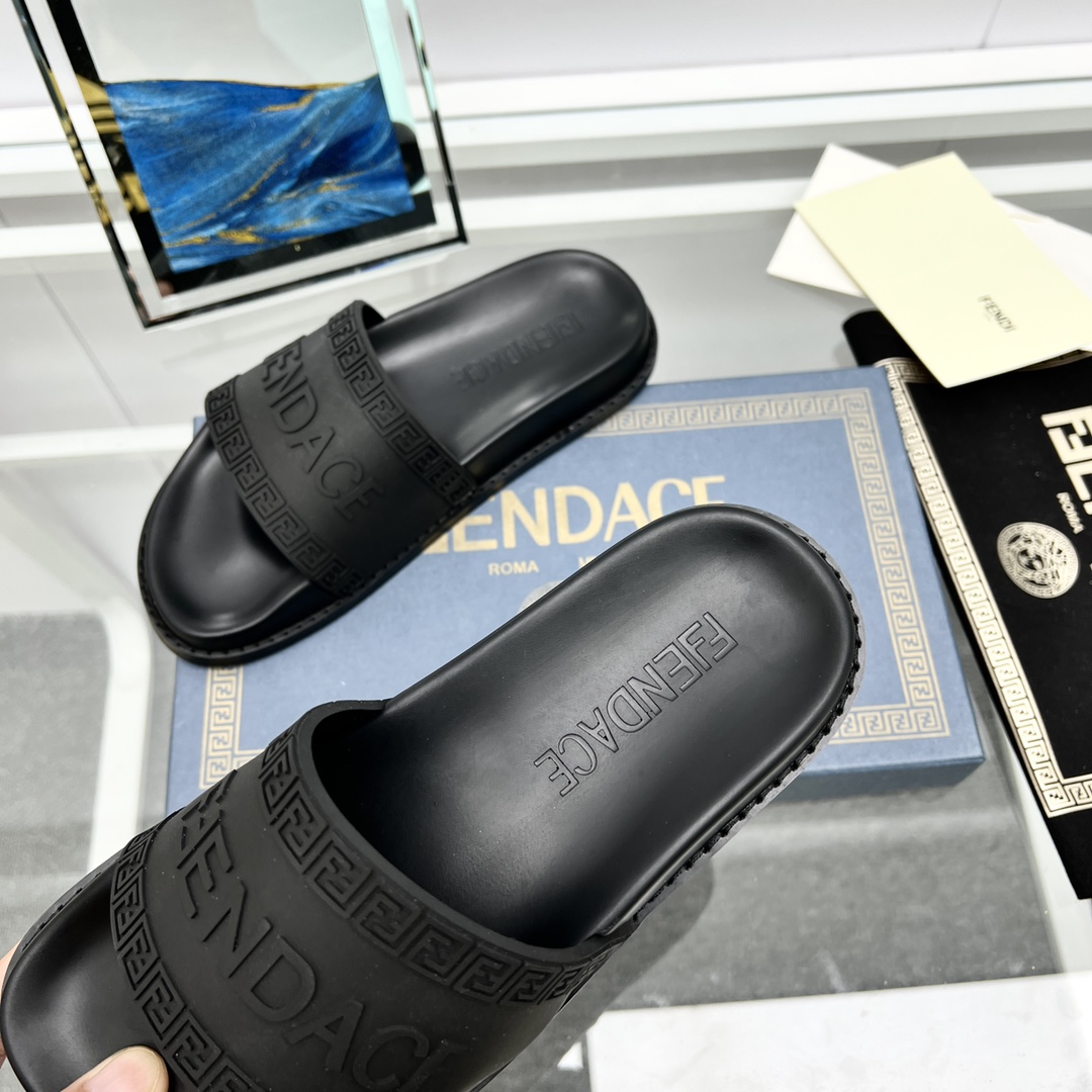 Versace x Fendi Fendace Logo  Sliders - EUR FASHION