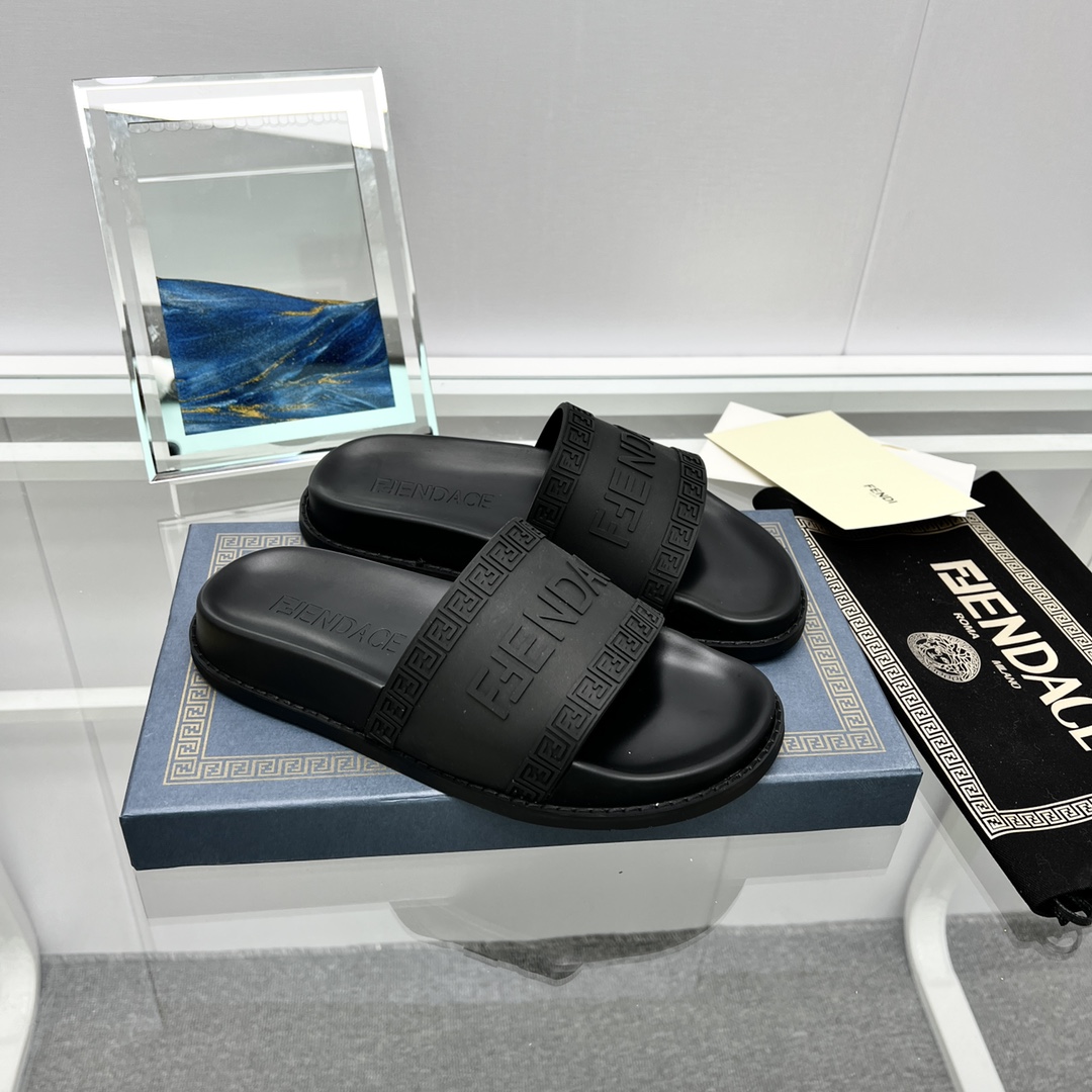 Versace x Fendi Fendace Logo  Sliders - EUR FASHION