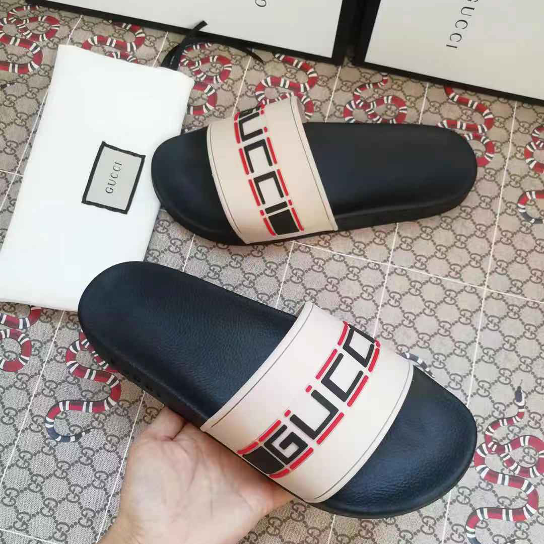 Gucci Logo Slide Sandal - EUR FASHION