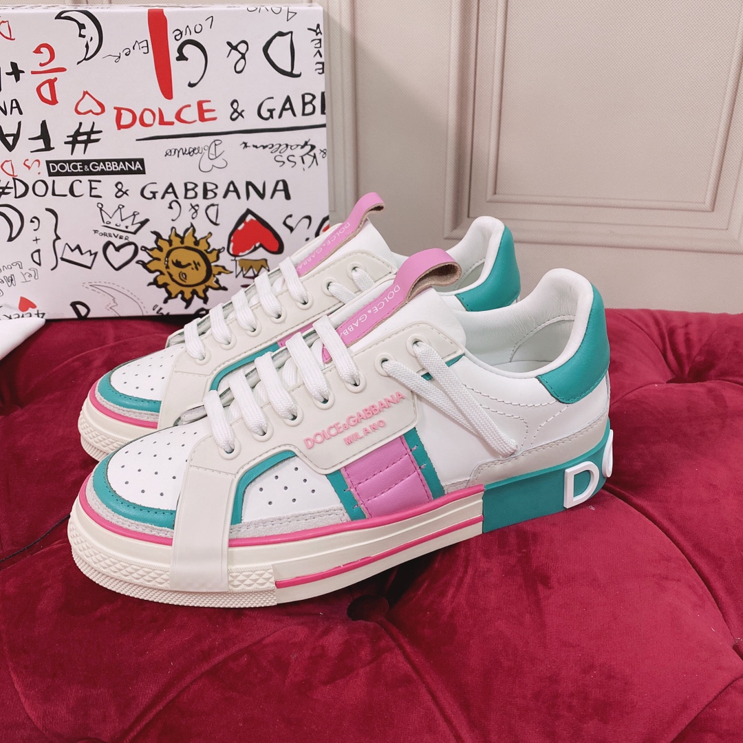 Dolce & Gabbana Mixed-Material Custom 2.Zero Sneakers - EUR FASHION