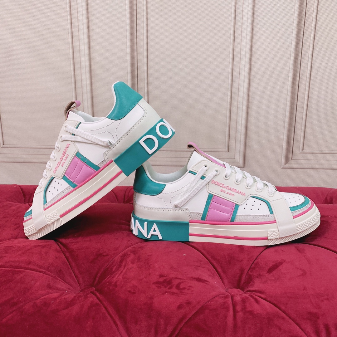 Dolce & Gabbana Mixed-Material Custom 2.Zero Sneakers - EUR FASHION