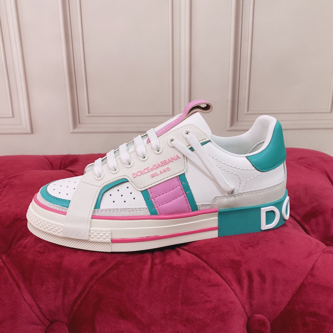 Dolce & Gabbana Mixed-Material Custom 2.Zero Sneakers - EUR FASHION