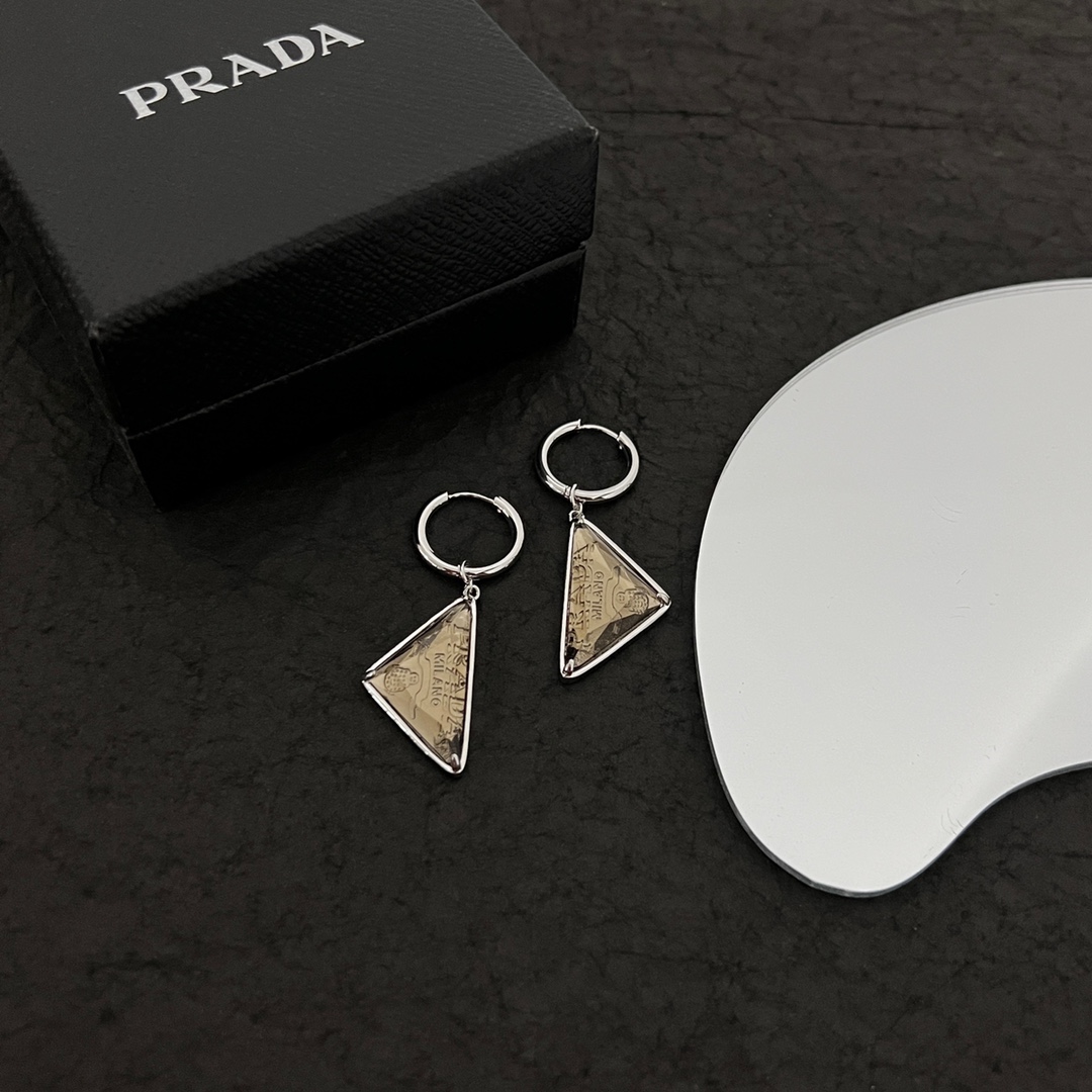 Prada Stone Jewels Pendant Earring - EUR FASHION