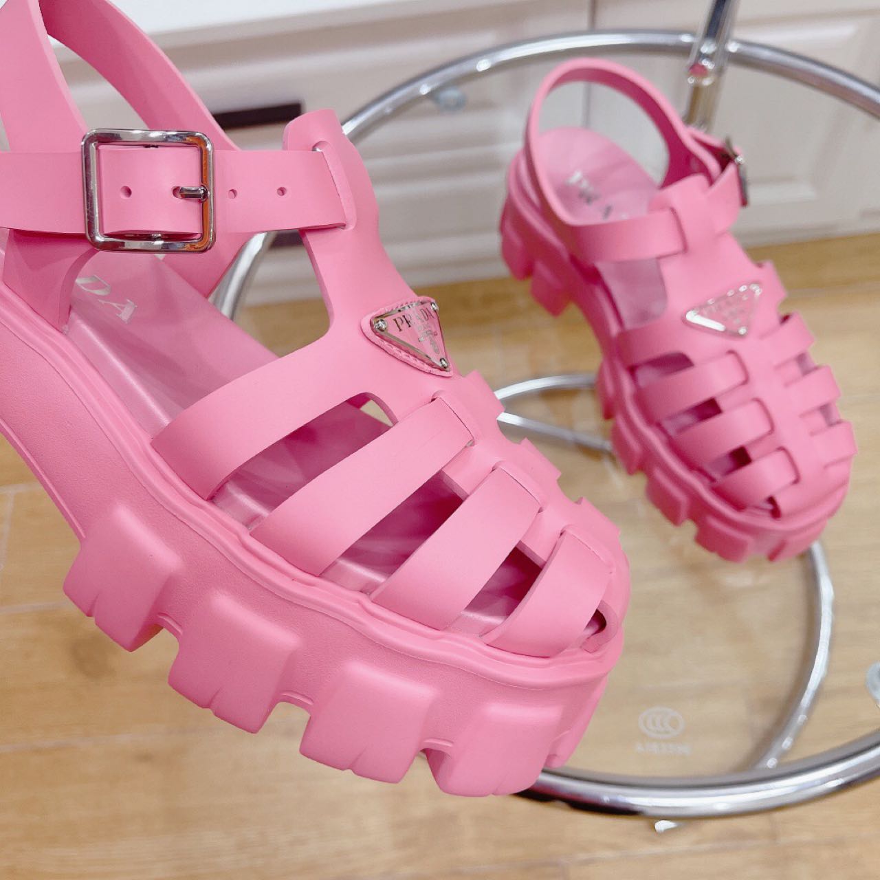 Prada Foam Rubber Sandals In Begonia Pink - EUR FASHION