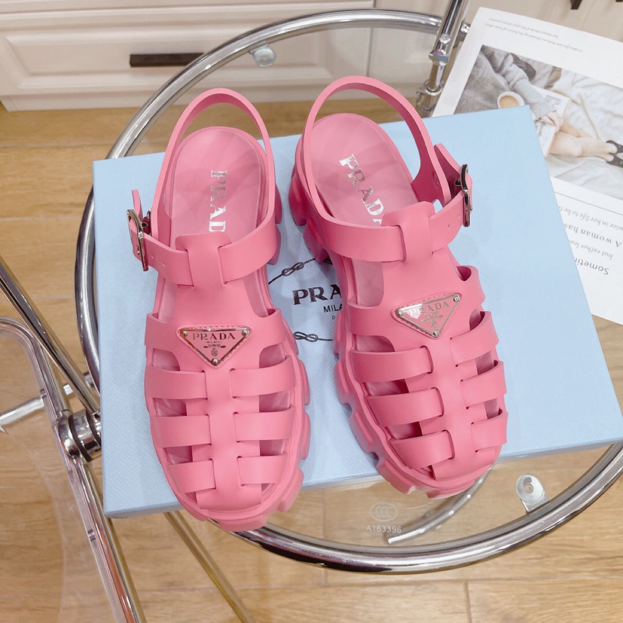 Prada Foam Rubber Sandals In Begonia Pink - EUR FASHION