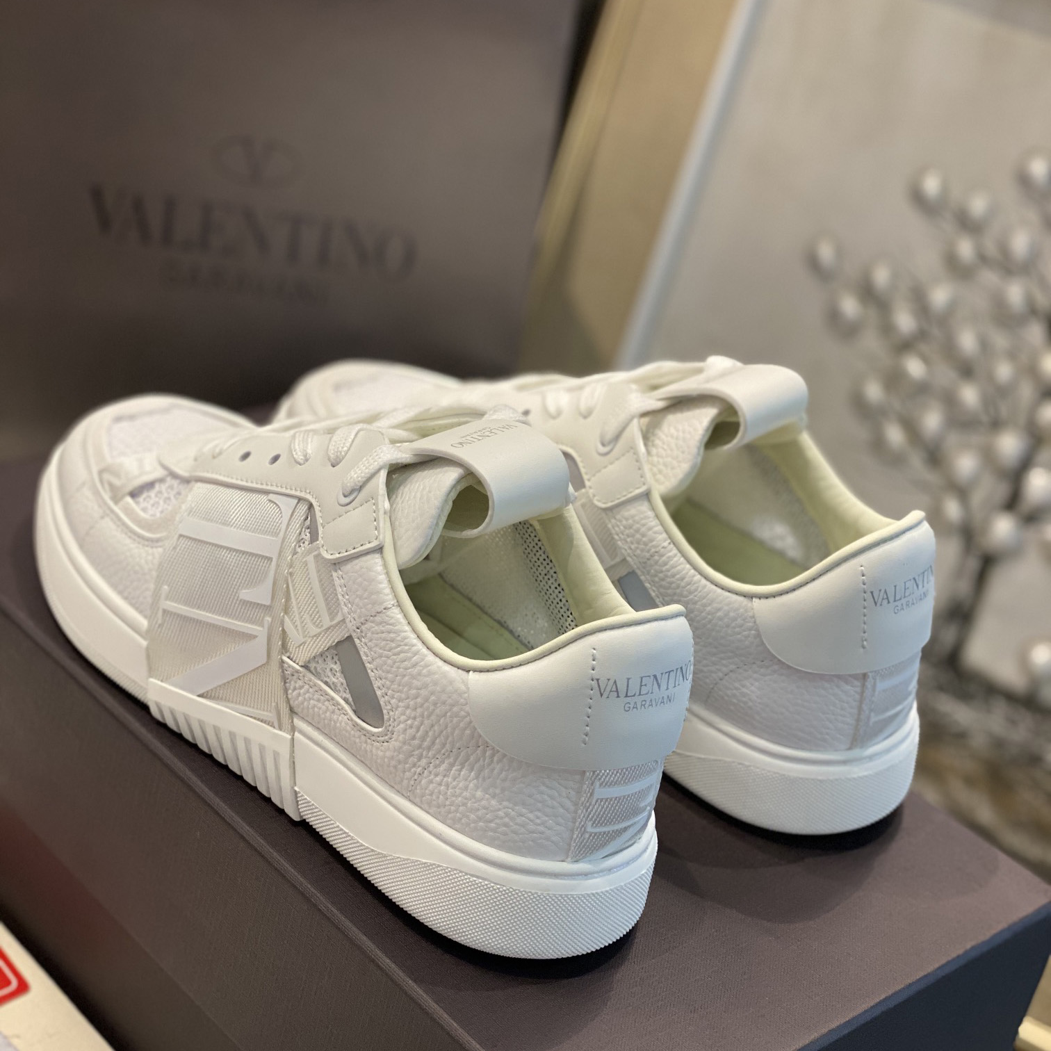 Valenti VL7N Low-Top Sneakers In Calfskin And Mesh Fabric With Bands - EUR FASHION