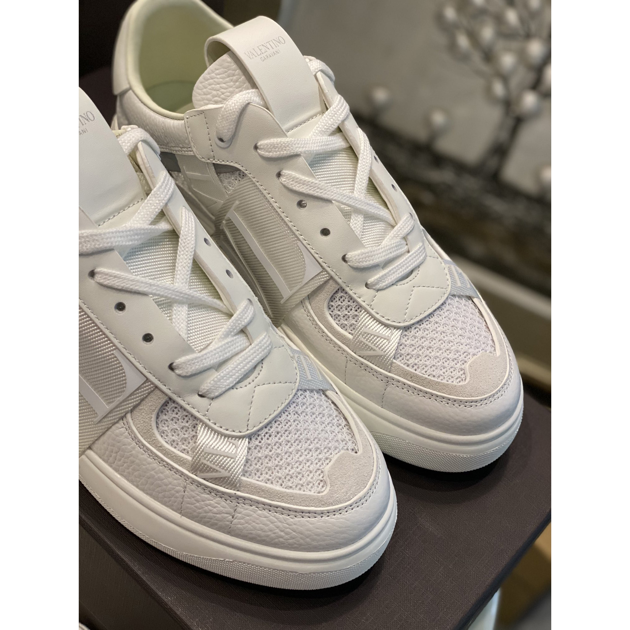 Valenti VL7N Low-Top Sneakers In Calfskin And Mesh Fabric With Bands - EUR FASHION